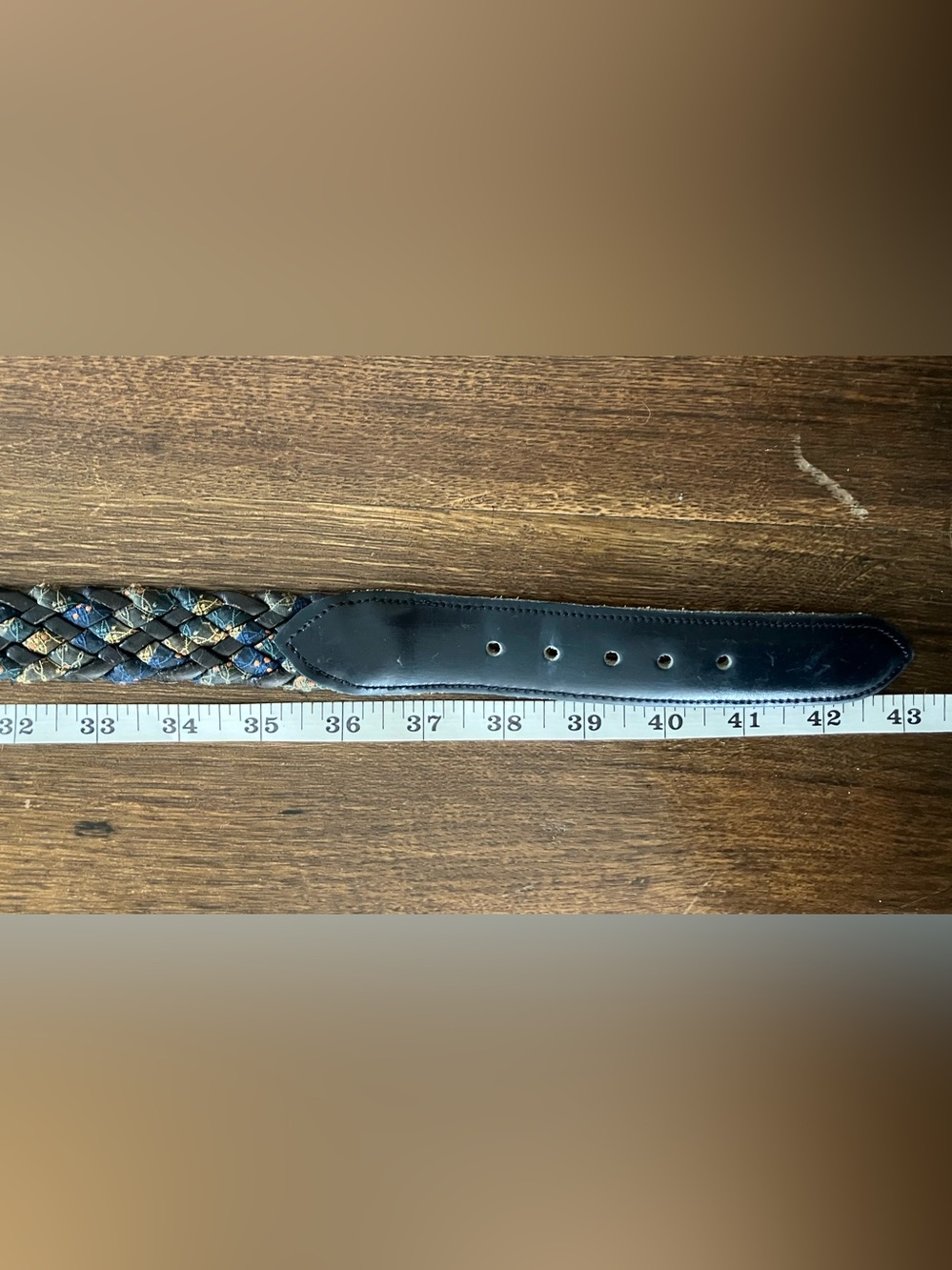 Leather & Silk Weaved Belt - Picture 5 of 6